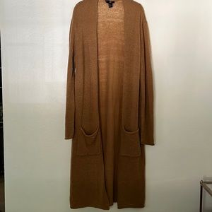 H&M long brown duster. Size medium.